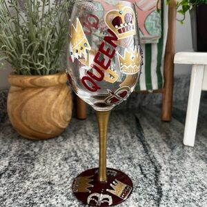 Lolita Queen Wine Glass with Crown Design